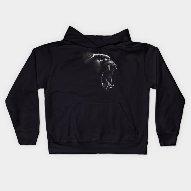 Gorilla Attack Kids Hoodie by albertocubatas